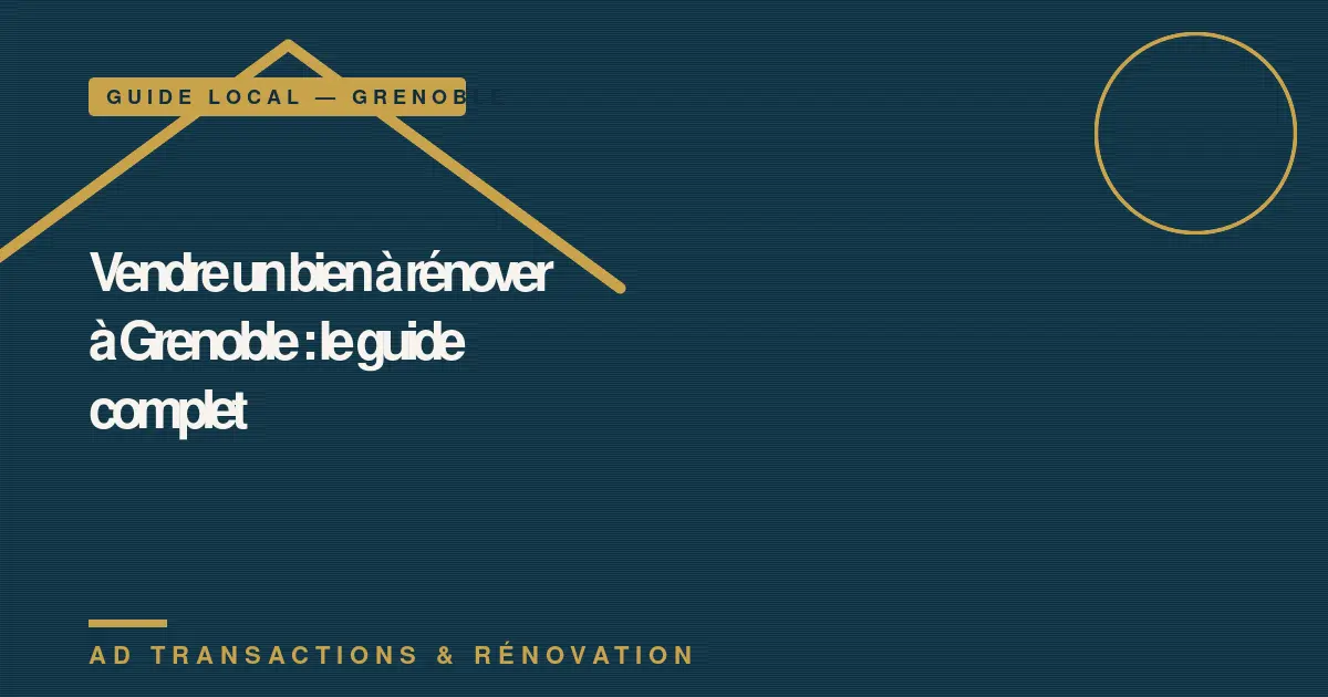 Vendre un bien à rénover à Grenoble : le guide complet